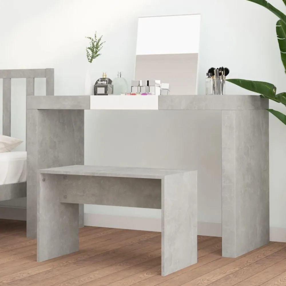 Bankjes*vidaXL Kaptafelkruk 70x35x45 cm bewerkt hout Betongrijs