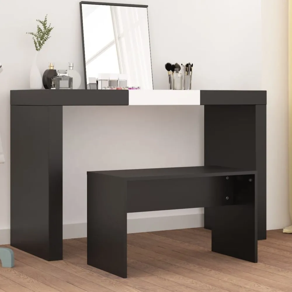 Bankjes*vidaXL Kaptafelkruk 70x35x45 cm bewerkt hout Zwart