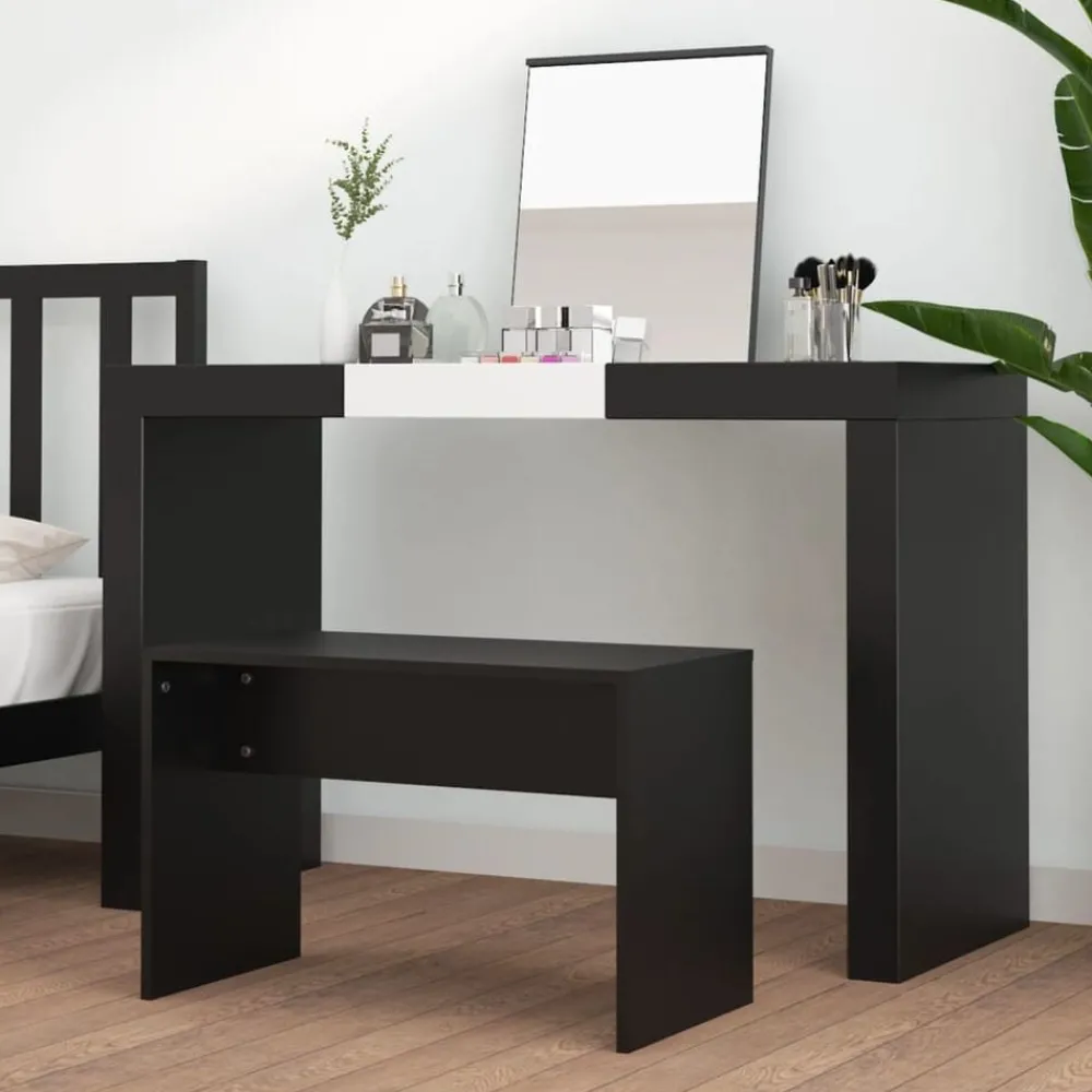 Bankjes*vidaXL Kaptafelkruk 70x35x45 cm bewerkt hout Zwart