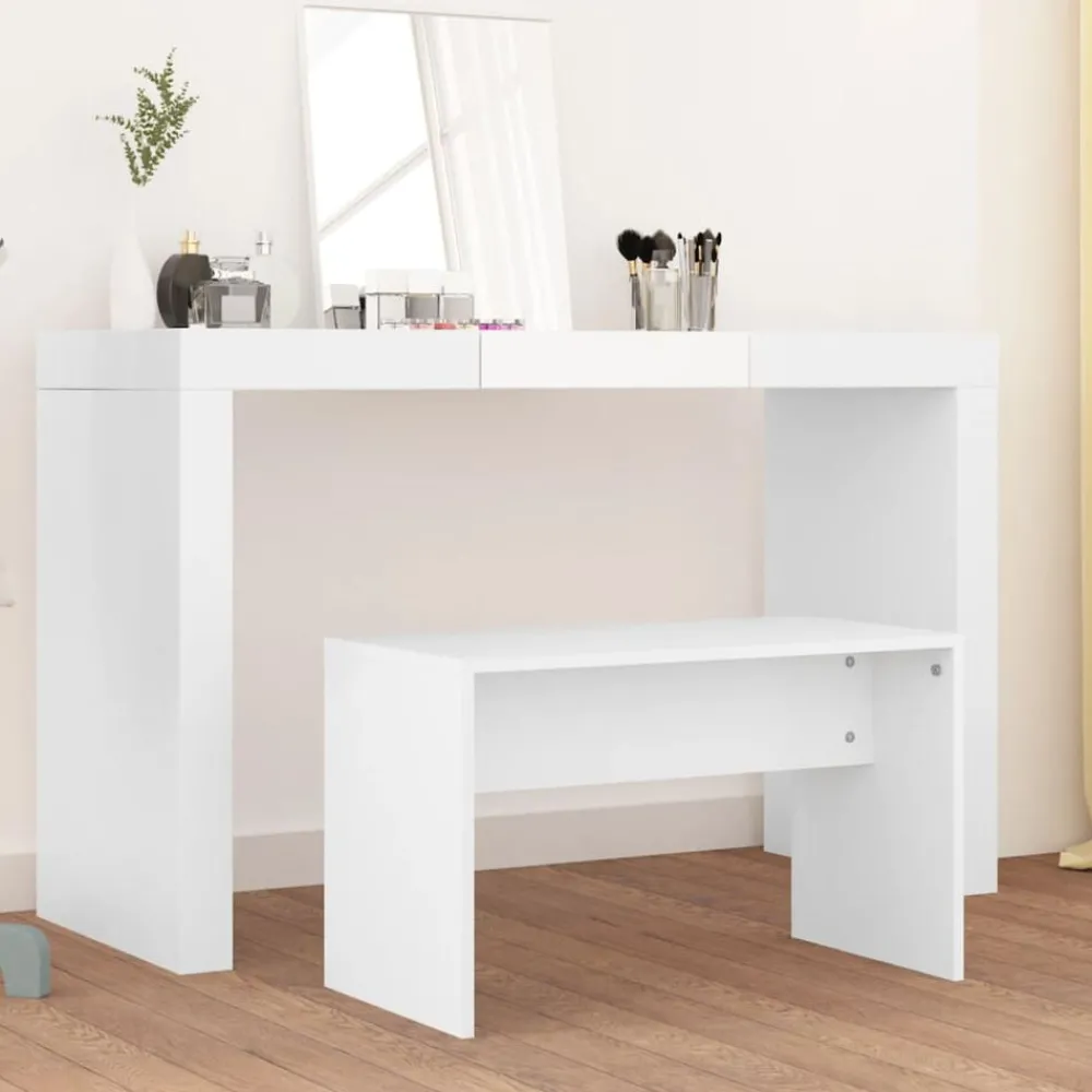 Bankjes*vidaXL Kaptafelkruk 70x35x45 cm bewerkt hout Wit