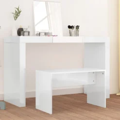 Bankjes*vidaXL Kaptafelkruk 70x35x45 cm bewerkt hout Hoogglans wit