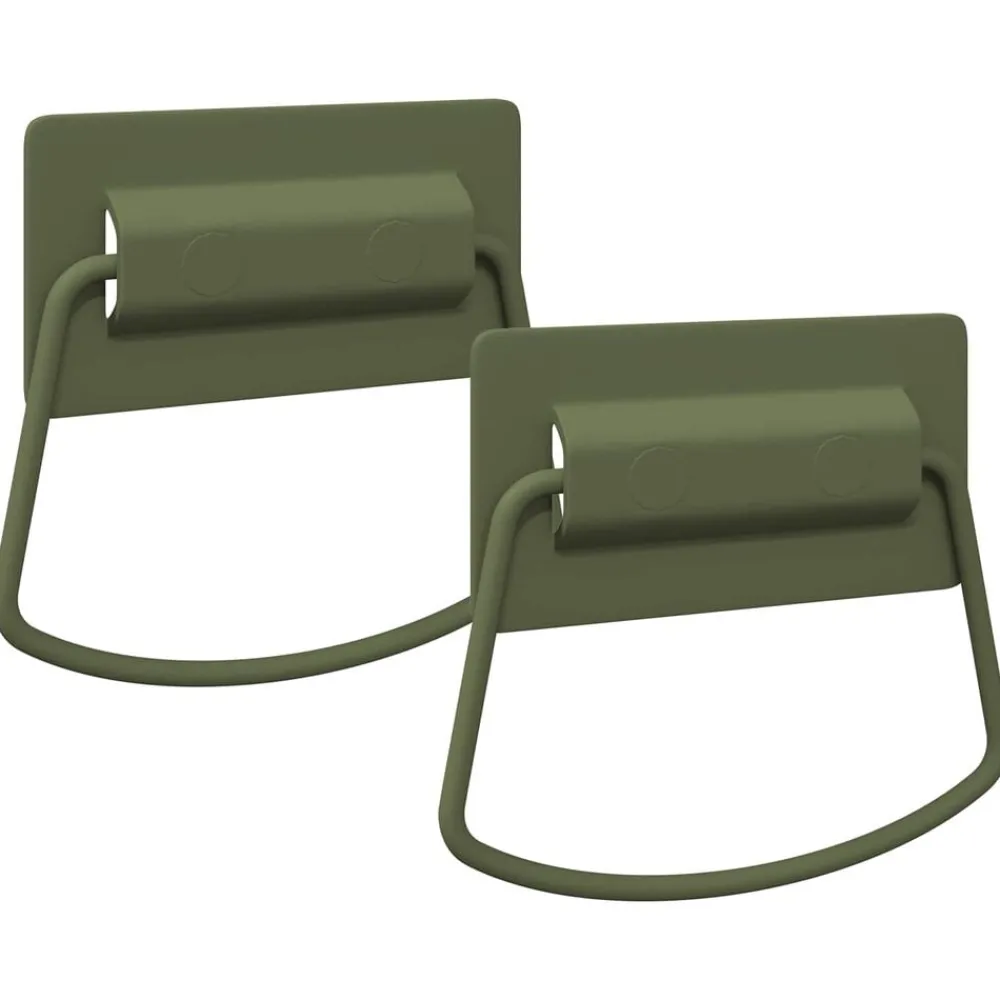 Bouwbeslag*vidaXL Kast Handvatten 2 pcs Olijf Groen 85 x 45 mm Metaal Olijfgroen