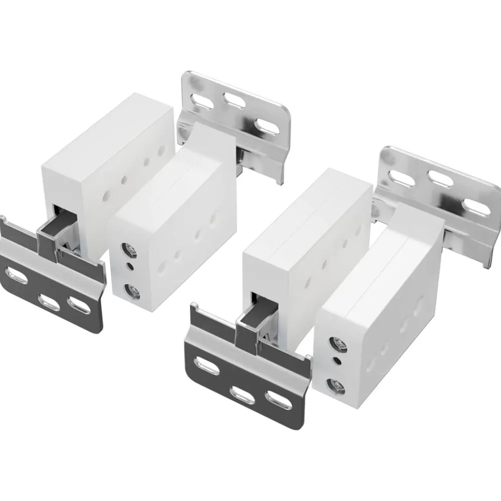 Kast Hangbeugel 2 pcs Wit 70 x 48 x 19 mm Ijzer en Plastic>vidaXL Sale