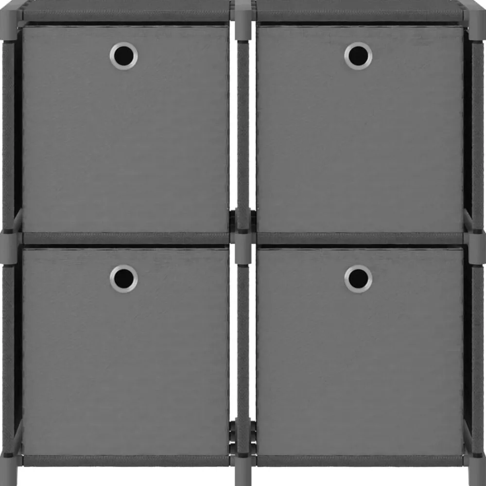 Kast met 4 vakken met boxen 69x30x72,5 cm stof>vidaXL Clearance