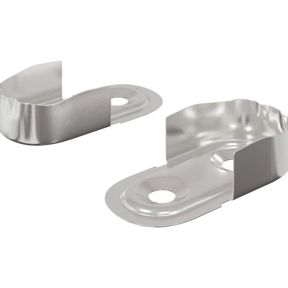 Kast Stang Beugel 2 pcs Wit Zink 40 x 18 x 10 mm IJzer>vidaXL New