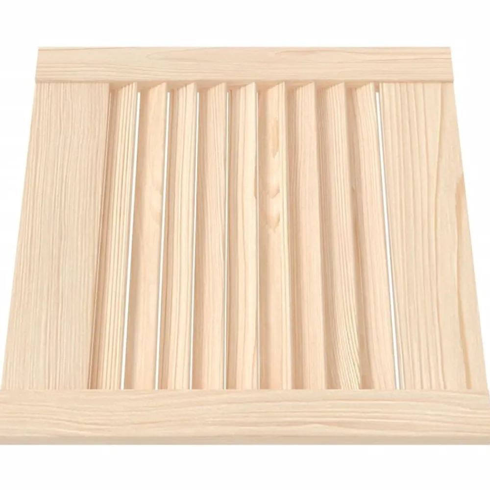 Kastdeur met lamellen 39,5x39,4 cm massief grenenhout>vidaXL New