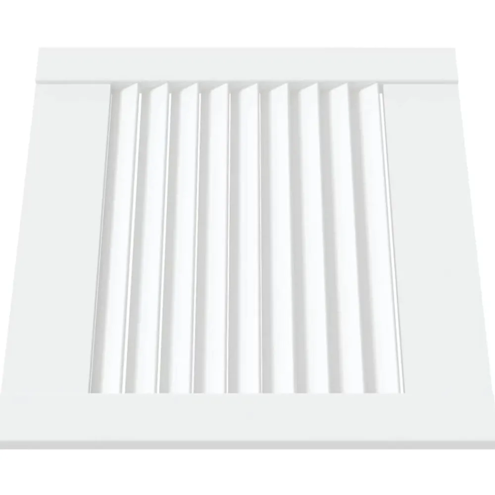 Bouwbeslag*vidaXL Kastdeur met lamellen 39,5x39,4 cm massief grenenhout Wit