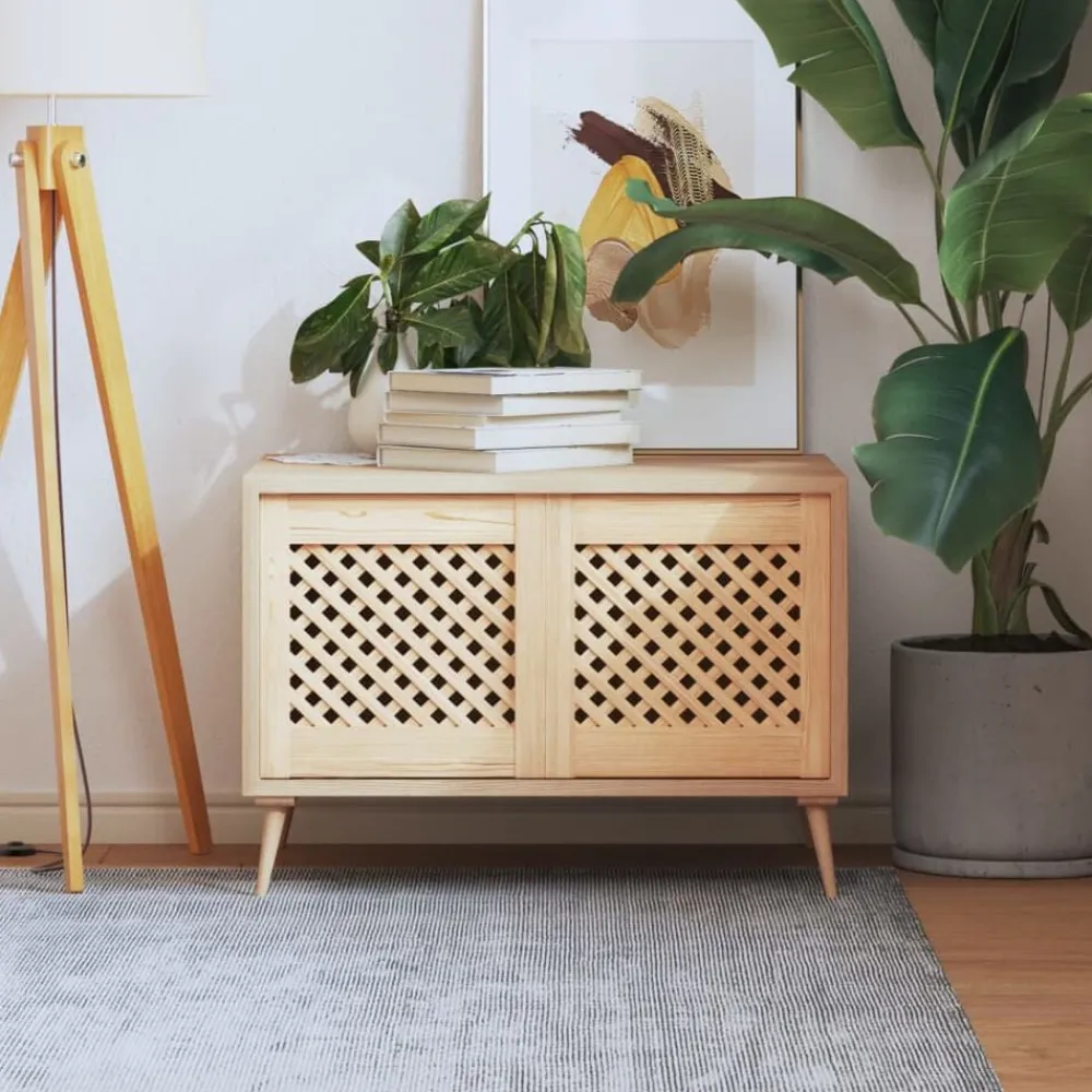 Kastdeuren met latwerk 2 st 39,5x39,5 cm massief grenenhout>vidaXL Outlet