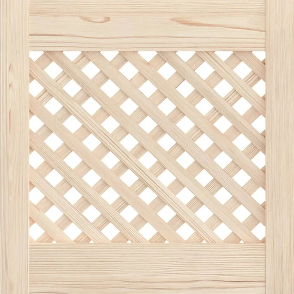 Kastdeuren met latwerk 2 st 39,5x39,5 cm massief grenenhout>vidaXL Outlet