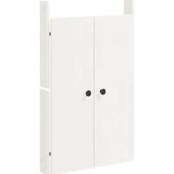 Bouwbeslag*vidaXL Kastdeurtjes voor buitenkeuken MEPPEL 50x9x82 cm grenenhout wit Wit grenenhout
