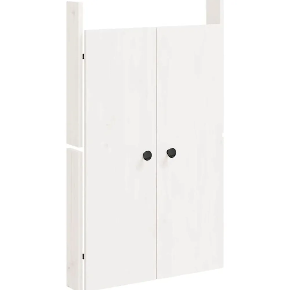 Bouwbeslag*vidaXL Kastdeurtjes voor buitenkeuken MEPPEL 50x9x82 cm grenenhout wit Wit grenenhout