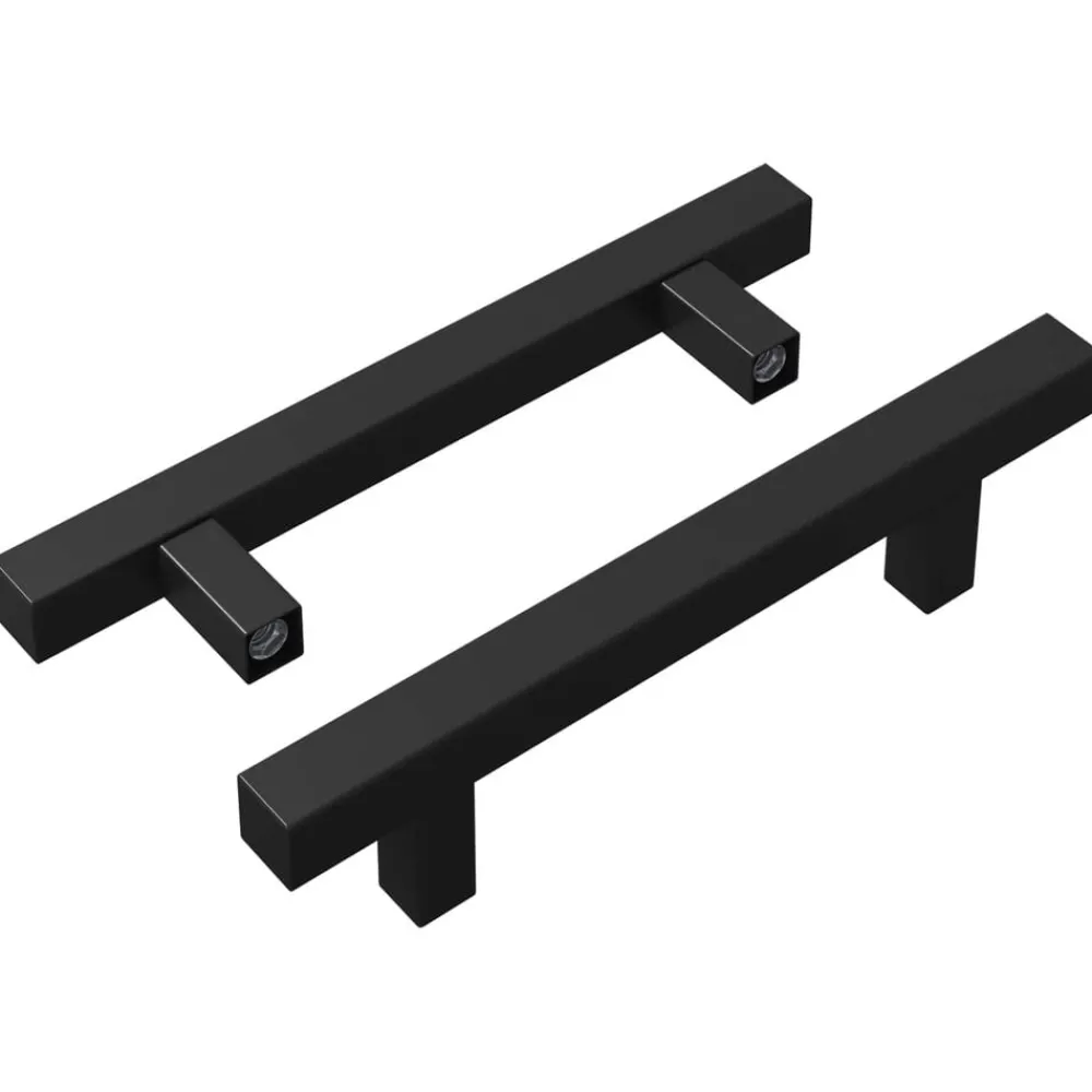 Kasthandgreep 2 pcs Zwart 150 x 12,3 x 35,2 mm Roestvrij staal>vidaXL