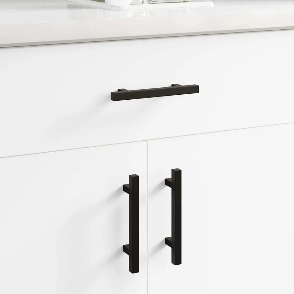 Kasthandgreep 2 pcs Zwart 150 x 12,3 x 35,2 mm Roestvrij staal>vidaXL