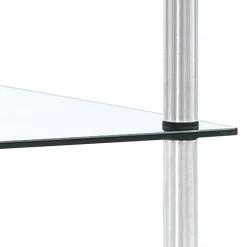 Boekenkasten & Wandplanken*vidaXL Kastje 3-laags 40x40x67 cm gehard glas transparant Doorzichtig