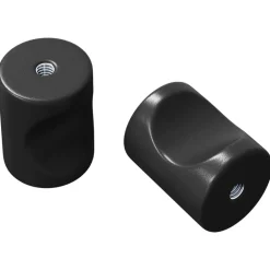 Bouwbeslag*vidaXL Kastknop 2 pcs Zwart 18 x 23 mm IJzer