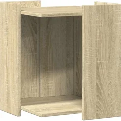 Huisdierbenodigdheden*vidaXL Kattenbakkast 42x42x51 cm bewerkt hout kleurig Sonoma eiken