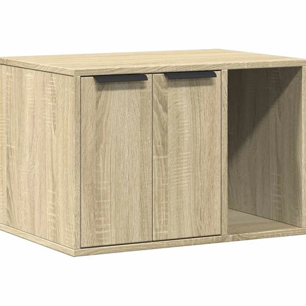 Kattenbakkast 60x40x40 cm bewerkt hout kleurig>vidaXL Hot