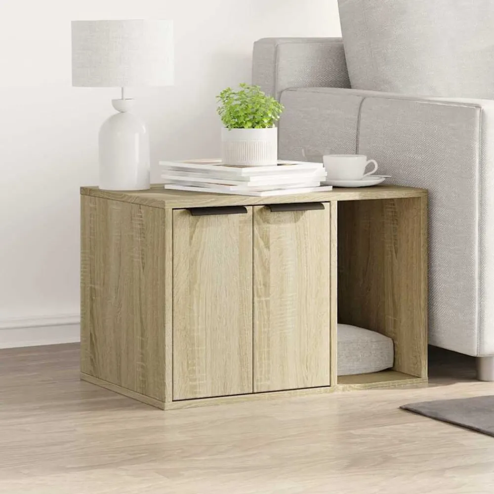 Kattenbakkast 60x40x40 cm bewerkt hout kleurig>vidaXL Hot