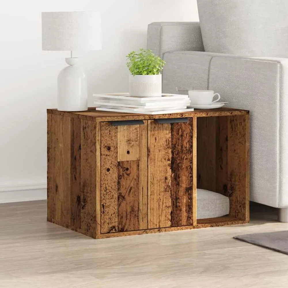 Kattenbakkast 60x40x40 cm bewerkt hout kleurig>vidaXL Discount