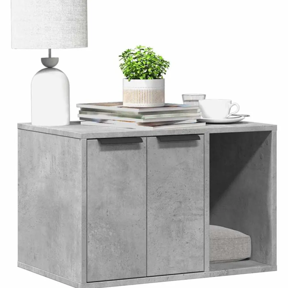 Kattenbakkast 60x40x40 cm bewerkt hout>vidaXL Discount