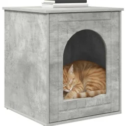 Kattenhuis Beton 53 x 52 x 62 cm Bewerkt hout><noscript><img width=