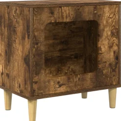 Kattenhuis 51 x 30 x 52 cm Bewerkt hout>vidaXL Discount