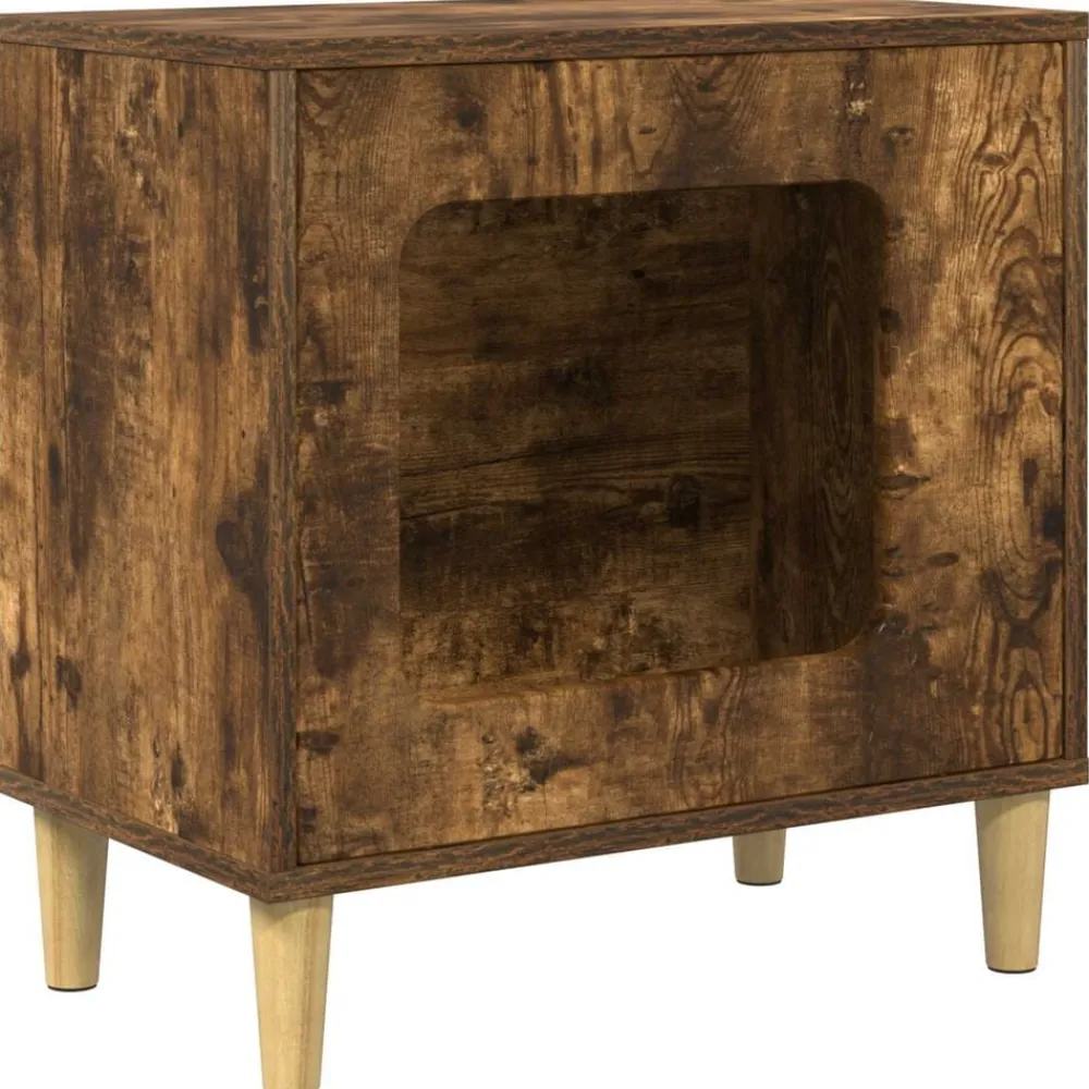 Kattenhuis 51 x 30 x 52 cm Bewerkt hout>vidaXL Discount