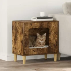 Kattenhuis 51 x 30 x 52 cm Bewerkt hout>vidaXL Discount