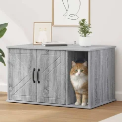 Kattenhuis 85 x 55 x 50 cm Bewerkt hout>vidaXL Clearance