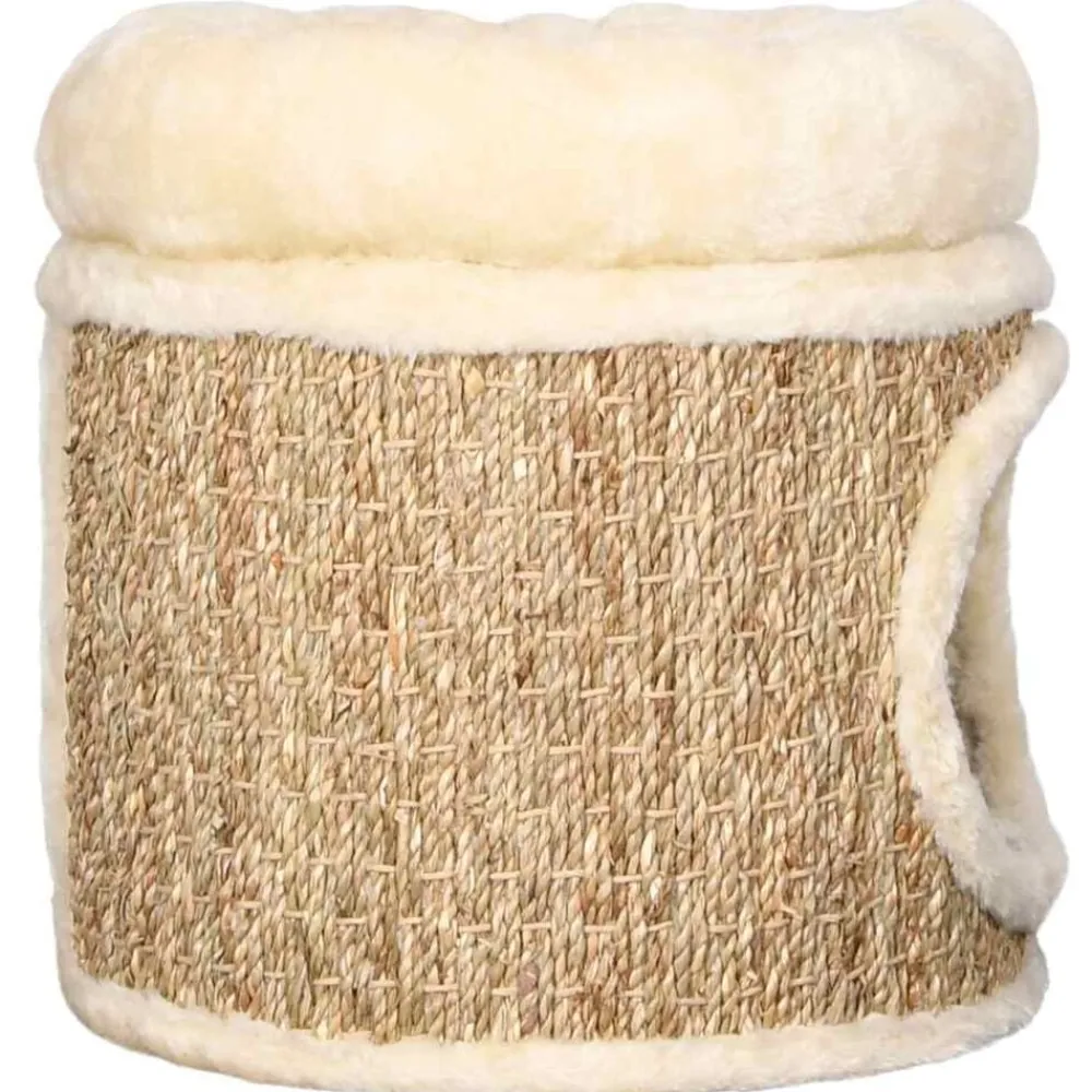 Huisdierbenodigdheden*vidaXL Kattenhuis met luxe kussen 33 cm zeegras