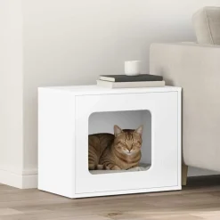 Kattenhuis 51 x 30 x 42 cm Bewerkt hout>vidaXL Sale