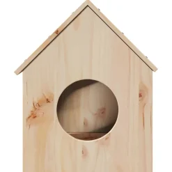 Huisdierbenodigdheden*vidaXL Kattenhuis 41x50x50 cm massief grenenhout Naturel