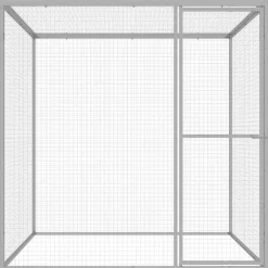 Huisdierbenodigdheden*vidaXL Kattenkooi 1,5x1,5x1,5 m gegalvaniseerd staal