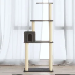 Huisdierbenodigdheden*vidaXL Kattenkrabpaal met sisal krabpalen 147 cm Donkergrijs