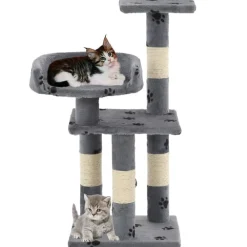 Kattenkrabpaal met sisal krabpalen 65 cm pootafdrukken grijs>vidaXL Discount