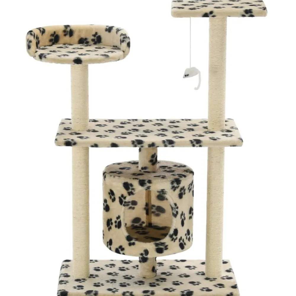 Kattenkrabpaal met sisal krabpalen 95 cm pootafdrukken beige>vidaXL Sale