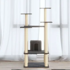 Huisdierbenodigdheden*vidaXL Kattenkrabpaal met sisal krabpalen 110 cm Donkergrijs