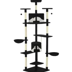 Huisdierbenodigdheden*vidaXL Kattenkrabpaal met sisal krabpalen 203 cm Zwart en wit
