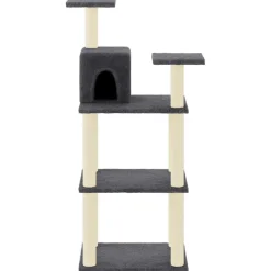 Huisdierbenodigdheden*vidaXL Kattenkrabpaal met sisal krabpalen 118,5 cm Donkergrijs
