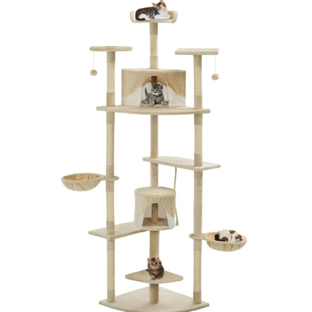 Kattenkrabpaal met sisal krabpalen 203 cm>vidaXL
