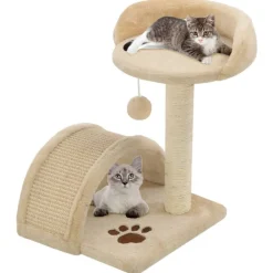 Huisdierbenodigdheden*vidaXL Kattenkrabpaal met sisal krabpaal 40 cm en bruin Beige