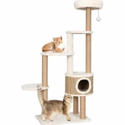 Huisdierbenodigdheden*vidaXL Kattenmeubel met luxe kussen en krabpalen 148 cm zeegras