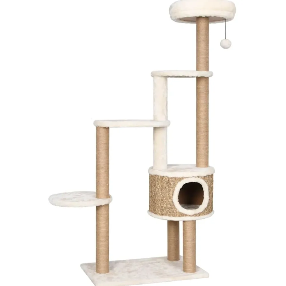 Huisdierbenodigdheden*vidaXL Kattenmeubel met luxe kussen en krabpalen 148 cm zeegras