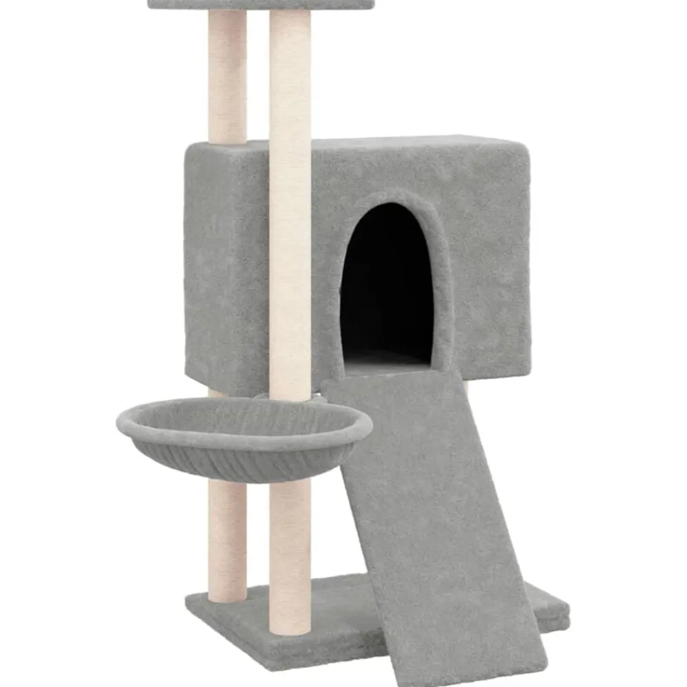 Huisdierbenodigdheden*vidaXL Kattenmeubel met sisal krabpalen 96 cm Lichtgrijs