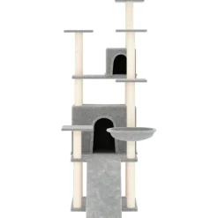 Huisdierbenodigdheden*vidaXL Kattenmeubel met sisal krabpalen 154 cm Lichtgrijs