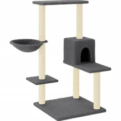 Huisdierbenodigdheden*vidaXL Kattenmeubel met sisal krabpalen 95 cm Donkergrijs