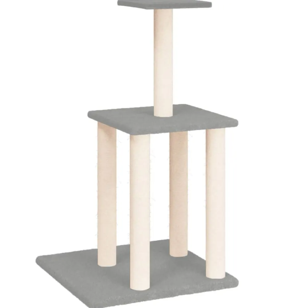 Huisdierbenodigdheden*vidaXL Kattenmeubel met sisal krabpalen 85,5 cm Lichtgrijs