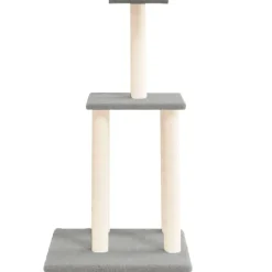 Huisdierbenodigdheden*vidaXL Kattenmeubel met sisal krabpalen 85,5 cm Lichtgrijs