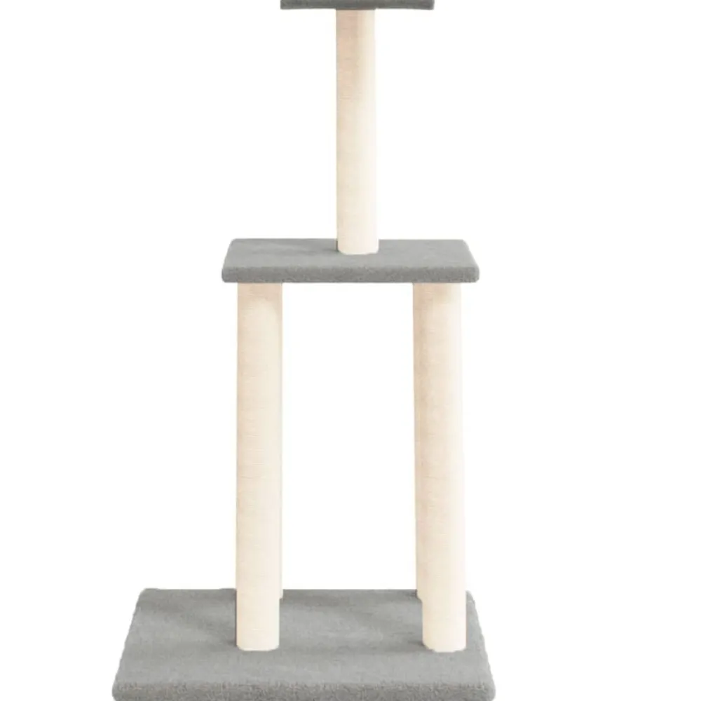 Huisdierbenodigdheden*vidaXL Kattenmeubel met sisal krabpalen 85,5 cm Lichtgrijs