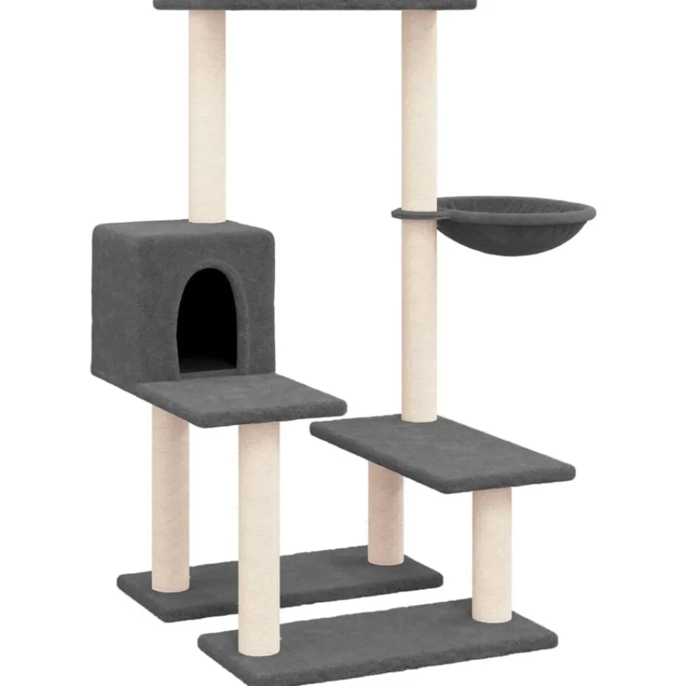 Huisdierbenodigdheden*vidaXL Kattenmeubel met sisal krabpalen 94,5 cm Donkergrijs